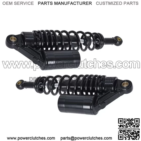 Black Pair Motorcycle Universal 12.5" 320mm Air Suspension Rear Shocks - Image 5