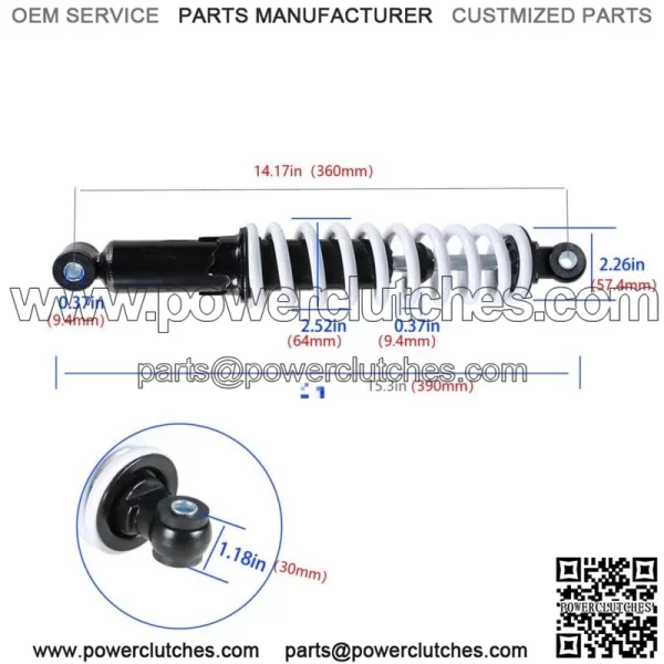 14" 360mm Rear Shock Absorber For ATV Buggy Pit Dirt Bike 110cc 125cc 150cc - Image 3