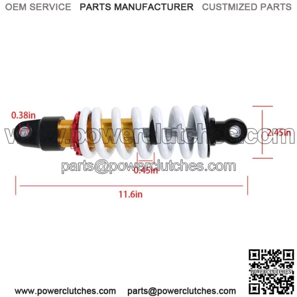 270mm 10.5" Pit Bike Rear Shock 110cc 125cc Coolster SDG SSR 800lbs - Image 4