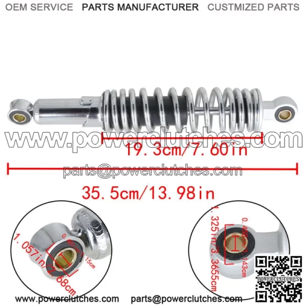 Pair of Chrome Rear Shocks 320mm for Sportster XL883 1200 72 48 79-12 New - Image 3