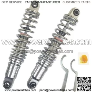 DS 12" Ride-Height Adjustable Shocks Heavy Duty Chrome #187122 Harley Davidson