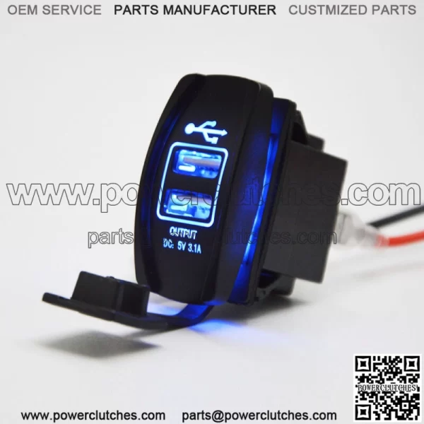 OUTPUT 5V 3.1A USB Charger + "INTERIOR LIGHT" Switch on UTV Dashboard (For: More than One Vehicle) - Image 3