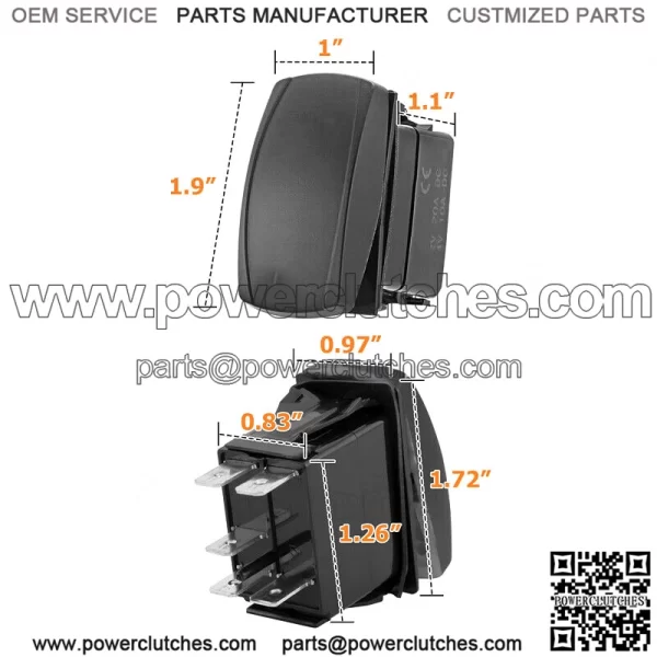 pcs Rocker Switch (LED Panel + USB Charger) 5Pin for Car ATV UTV (For: More than one vehicle) - Image 2