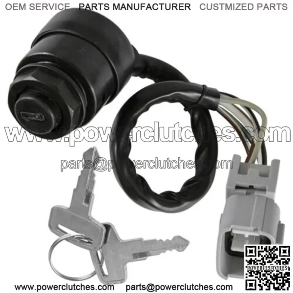 Ignition Switch with 2 Keys for Kawasaki Mule Pro Series, Replaces 27005-0643 (For: More than one vehicle)