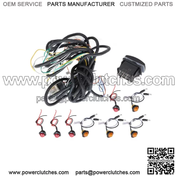Universal Rocker Switch Turn Signal Lamp Kit Horizontal Light Switch (For: More Than One Vehicle)
