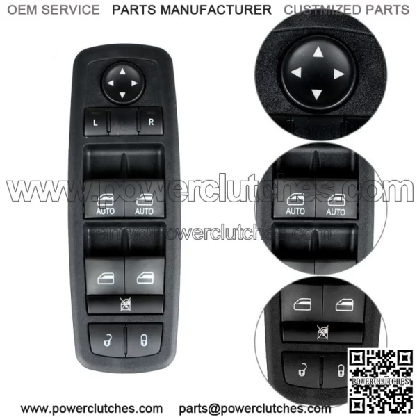 Driver Side Power Window Control Switch For 2011-2016 2017 Dodge Charger 4-Door