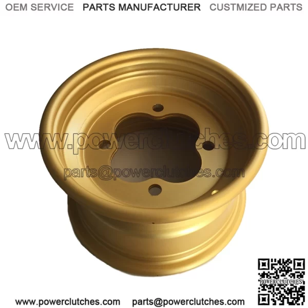 Front wheel 10", bore size 4x144, model: 144G (gold | anodized) - Image 2