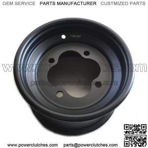 Front Wheel 10" 4x144 Bore Model: 14B (Black Powder Coated)