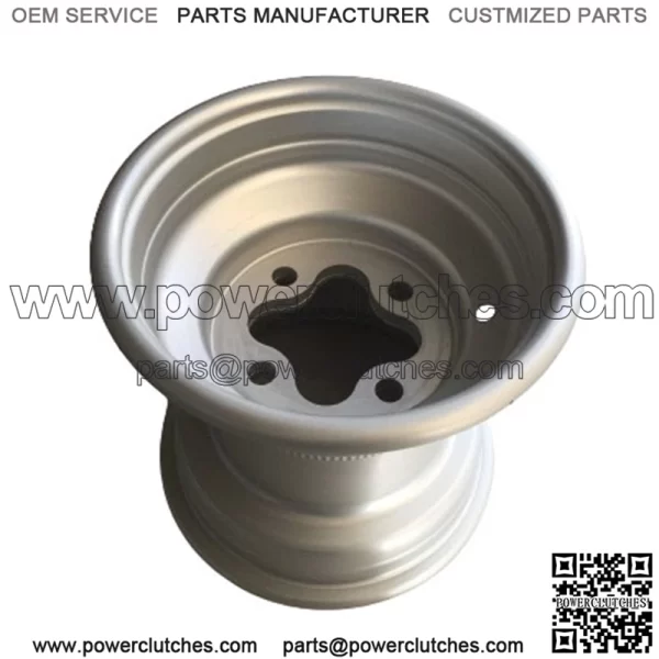 9" Rear Wheel 4x110 Hole Model: 110S (Silver | Anodized) - Image 2
