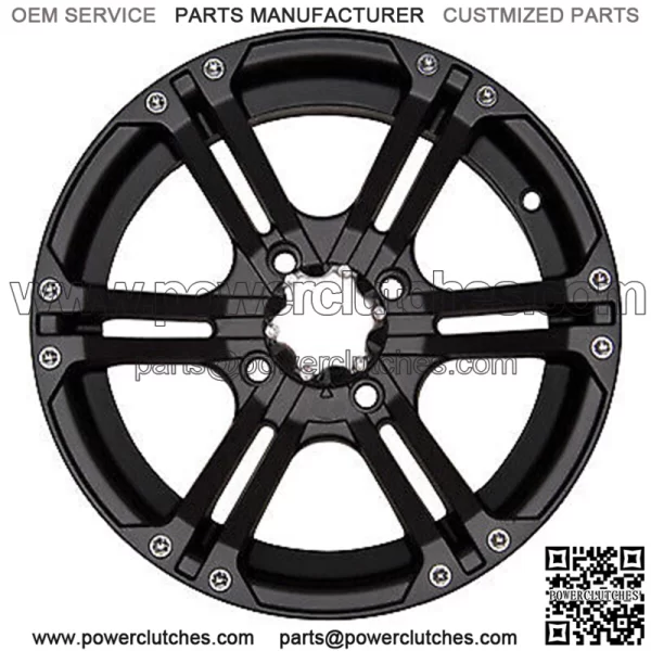 ITP SS212 ATV Wheels/Rims, Black, 12 inch, Sportsman RZR Ranger (for: Polaris)