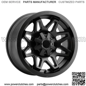 Vision UTV 416 Seven 14x7 4x156 +2.5mm Matte Black Wheel Rim 14" (For: Polaris)