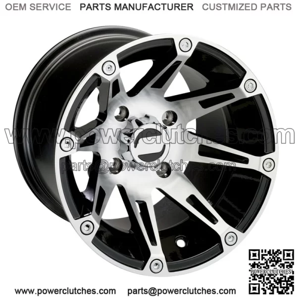 4-Piece ATV/UTV Wheel Set 14" Moose 387X Machined 4/156 4+3 1KXP (For: Polaris)