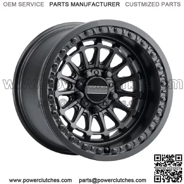 MetalFX Delta R Beadlock Wheels 15x7/15x10 Black Polaris RZR Turbo R & Pro R (For: Polaris)