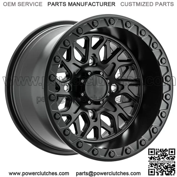 (Set of 4) Hostile UTV H133 Glamis 15x8 4x156 Satin Black Wheels 15" Rims (For: Polaris)
