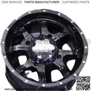 POLARIS RZR 800 14" COBRA BLK ATV ALUMINUM WHEELS (SET OF 4) LIFETIME WARRANTY POL3CA (for: Polaris)