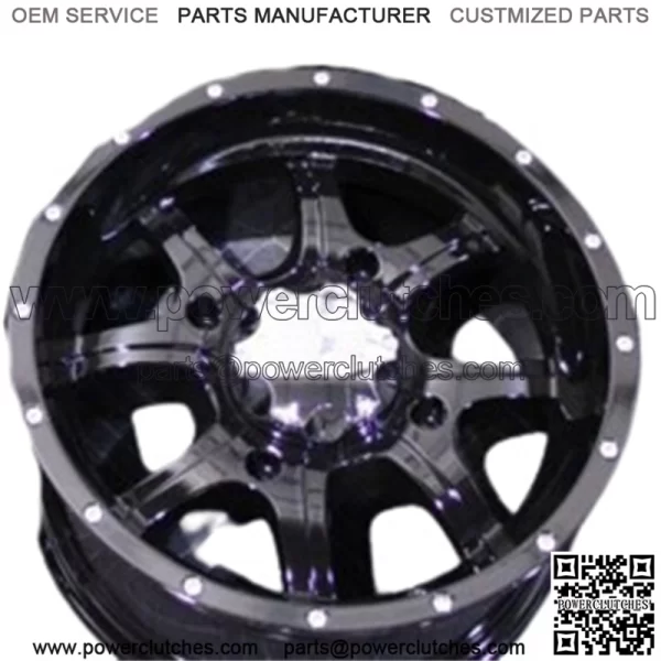 POLARIS RZR 800 14" COBRA BLK ATV ALUMINUM WHEELS (SET OF 4) LIFETIME WARRANTY POL3CA (for: Polaris)