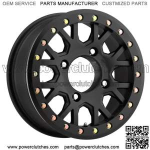 Vision UTV GV8 Invader Beadlock 15x6 4x156 +38mm Matte Black Wheel Rim 15" (For: Polaris)