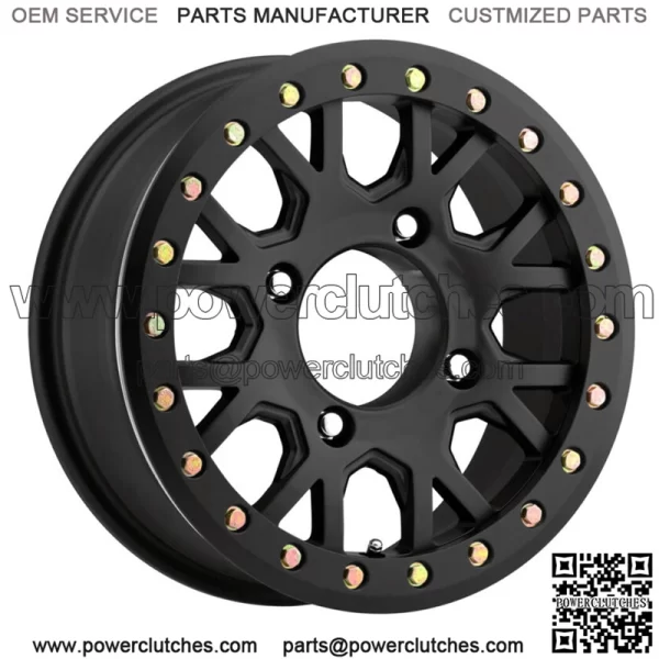 Vision UTV GV8 Invader Beadlock 15x6 4x156 +38mm Matte Black Wheel Rim 15" (For: Polaris)