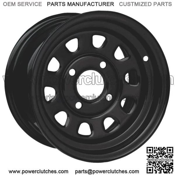 4/156 ITP Steel Wheel 12x7 4.0+3.0 Black For POLARIS RANGER 400 2010-2014 (For: Polaris)