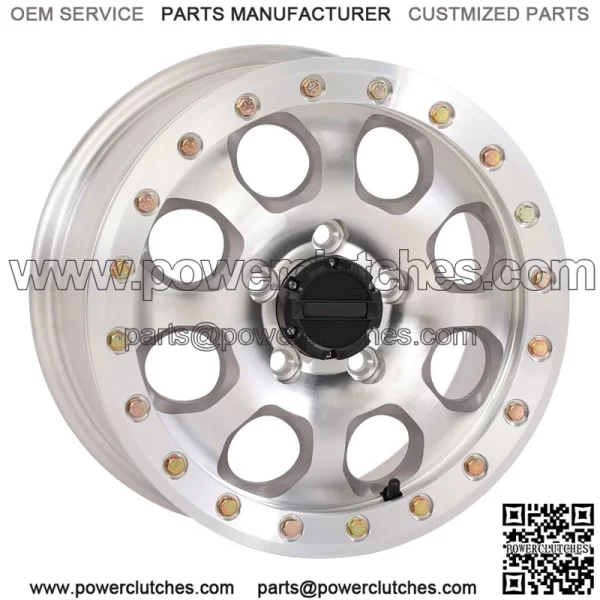 System 3 SB-7 Beadlock 15" Machined Wheels (6+1) Polaris RZR Turbo R and Pro R (for: Polaris)