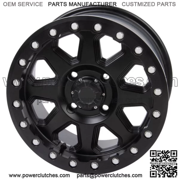 Tusk Uinta Beadlock Wheel 14x7 5.0+2.0 Matte Black 4/156 Tread Pattern (For: Polaris)