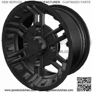 POLARIS 14X7 BUCKLE FRONT WHEEL - MATTE BLACK RANGER RZR GENERAL ACE