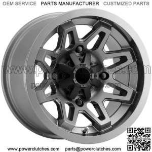 Vision UTV 416 Seven 12x7 4x110 +2.5mm Gunmetal Wheel Rim 12" (For: Polaris)