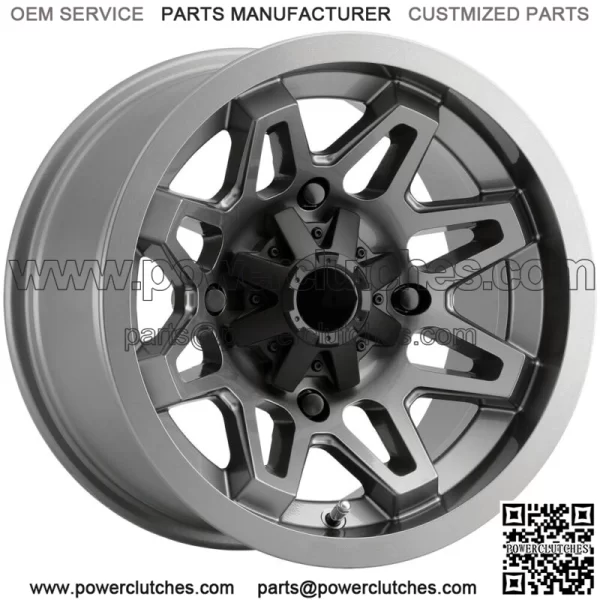 Vision UTV 416 Seven 12x7 4x110 +2.5mm Gunmetal Wheel Rim 12" (For: Polaris)