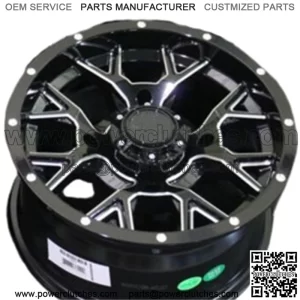 POLARIS RANGER XP1000 ATV WHEELS 14" BARBWIRE BLACK (SET OF 4) POL10K (for: Polaris)