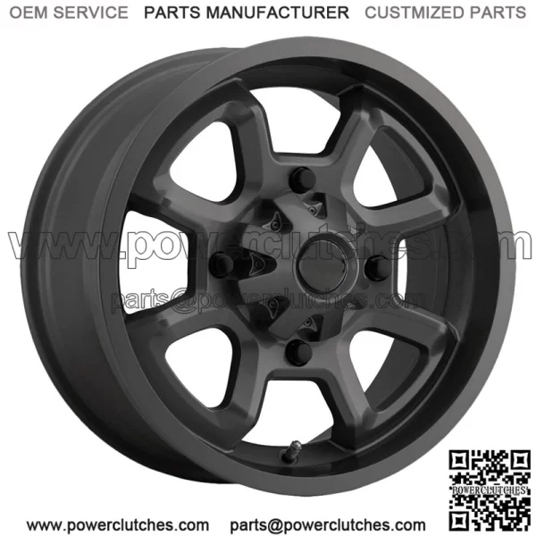 (Set of 4) Vision UTV 415 Bomb 12x7 4x156 Matte Black Wheels 12" Rims (For: Polaris)