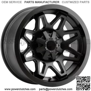 Vision UTV 416 Seven 14x8 4x156 -10.2mm Matte Black Wheel 14" (For: Polaris)