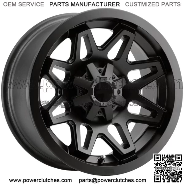 Vision UTV 416 Seven 14x8 4x156 -10.2mm Matte Black Wheel 14" (For: Polaris)