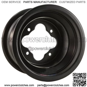 DWT Black A5 Rolled Lip 4+1 Front Rear Wheels 10" 10x5 4+1 4/110 Polaris RZR170
