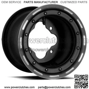 Pair of DWT G3 Beadlock 9" 9x8 3+5 4/110 TRX 400EX 400X Rear Black Wheels (For: Can-Am)