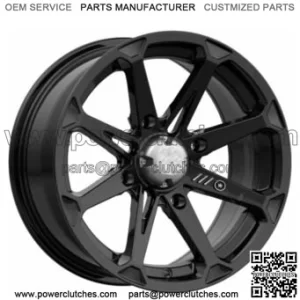 15x7 M12 Diesel Gloss Black Wheels - CanAm 4x137 with Lugs