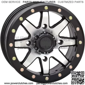 NEW STI HD9 BEADLOCK Machined Matte Black 18x7 4/137 6+1 (+45) UTV ATV RIM (For: Can-Am)