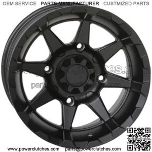 STI HD6 Matte Black UTV/ATV Wheel 14x9 4/137 5+4(+10mm) (14HD6279) (for: Can-Am)