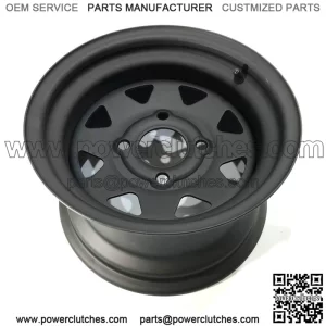 Steel rims 12x7 4/110 4+3 (+10) black mat