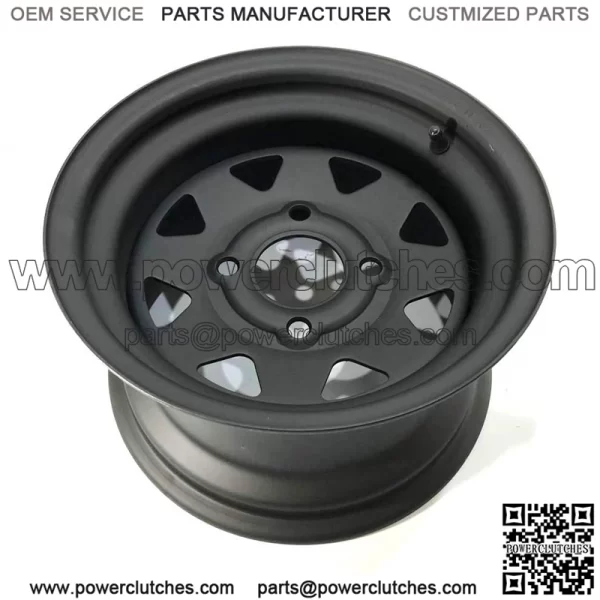Steel rims 12x7 4/110 4+3 (+10) black mat
