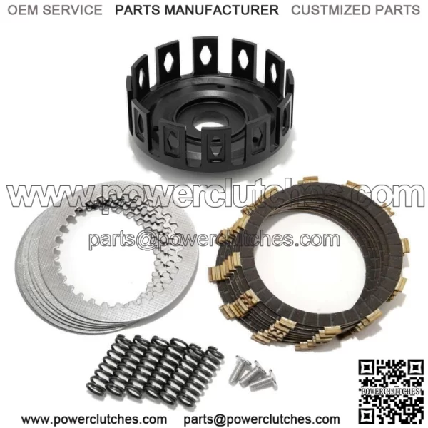 For Yamaha YFZ450 07-09 Aluminum Billet Clutch Kit Clutch Basket Plates Springs