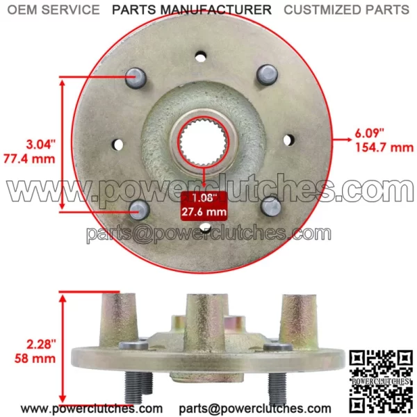 Rear Wheel Hub For Yamaha Rhino 450 YXR450 2008-2009 Left Or Right - Image 2