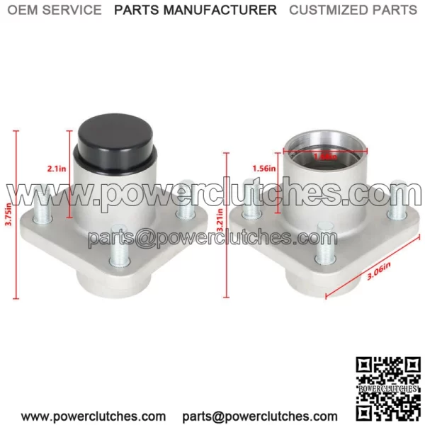 Golf Cart Front Hub Assembly Wheel Hubs For EZGO TXT/ Medalist G&E 1976-2001.5 - Image 2