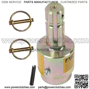 PTO Overrunning Clutch 540 RPM, Overrunning Clutch Sliding Clutch 1-3/8" Male 1-3/8" Female