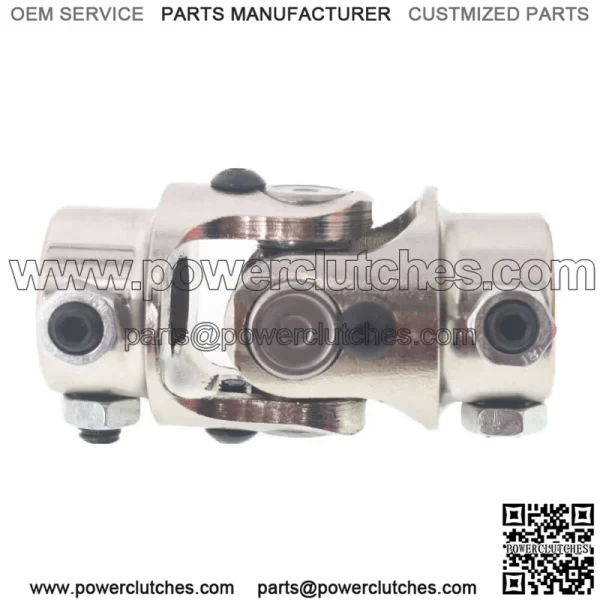 Single Universal Steering Shaft Chrome Steel Cardan Joint 3/4" DD X 3/4" DD 2pcs - Image 2