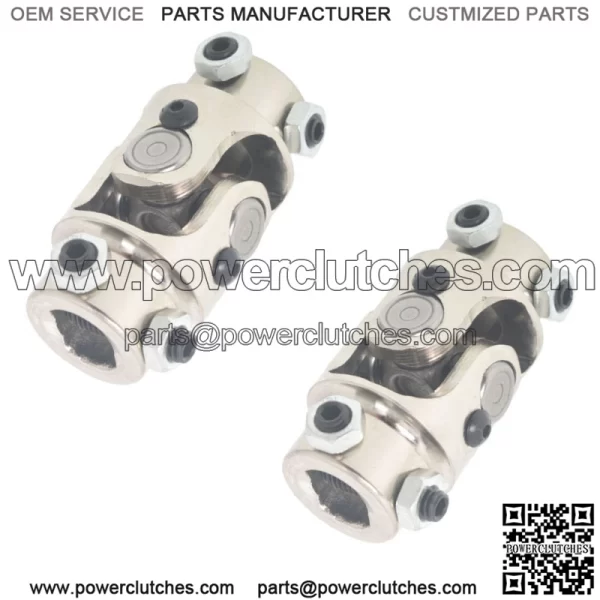 Single Universal Steering Shaft Chrome Steel Cardan Joint 3/4" DD X 3/4" DD 2pcs - Image 3