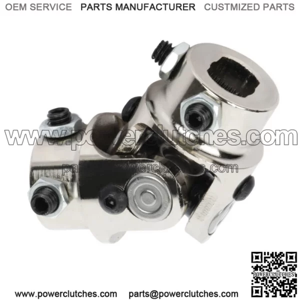 U-joint steering coupling, chrome plated single shaft U-joint 3/4" DD X 3/4" DD 5pcs - Image 2