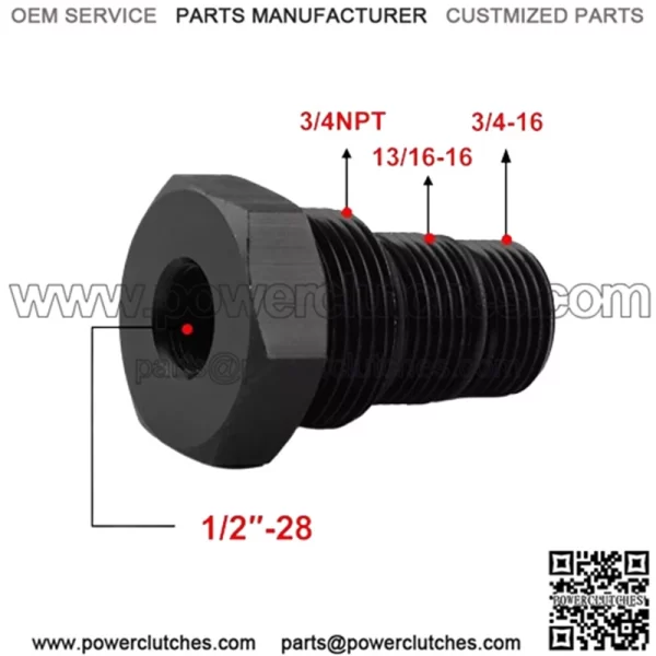Oil filter adapter 3 in 1 1/2-28 - Image 4