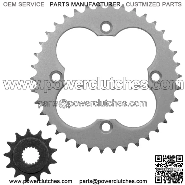 Front & Rear Sprockets Kit for Honda TRX450R TRX450ER 2006-2014 (For: Honda)