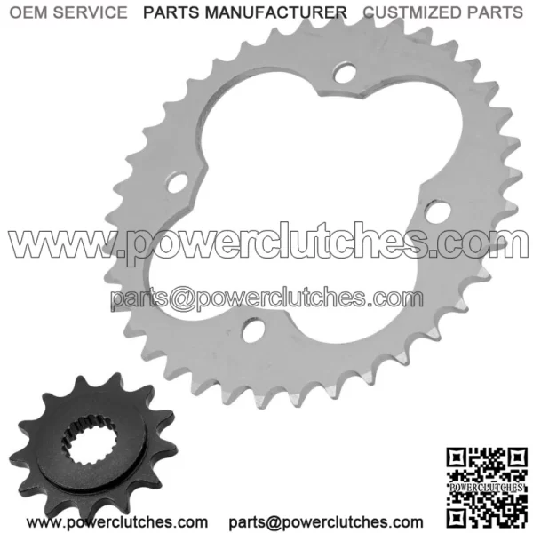 Front & Rear Sprockets Kit for Honda TRX450R TRX450ER 2006-2014 (For: Honda) - Image 4