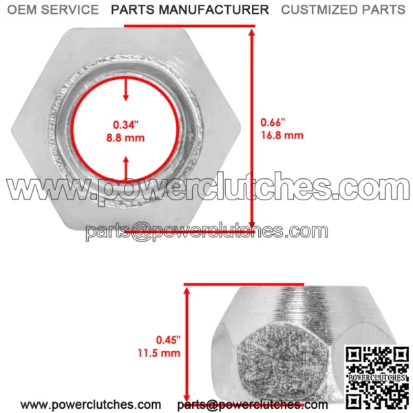 0423-408 Wheel Lug Nut For Arctic Cat 250 300 366 400 425 450 500 550 650 700 - Image 2